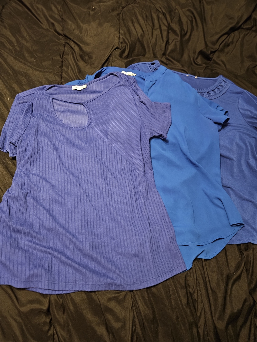 Blue Women's Short-Sleeve Tops - Pack of 3